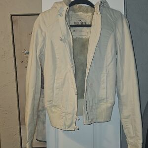 Hollister Off-White Hooded Jacket